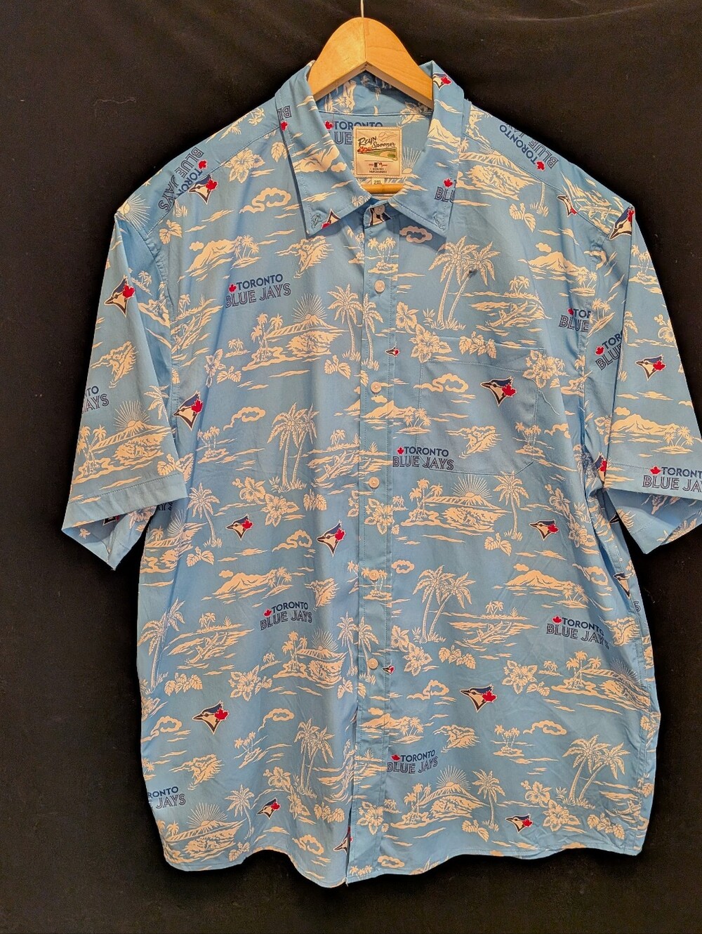 Toronto Blue Jays MLB Logo Alfred Shaheen/ Reyn Spooner SS Shirt 2XL